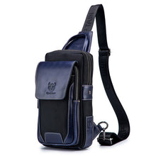Load image into Gallery viewer, BULLCAPTAIN Hot Men's First Layer Cowhide Casual Fashion Chest Belt Bag Men's Bag Over Shoulder Bag Men's Chest Bag