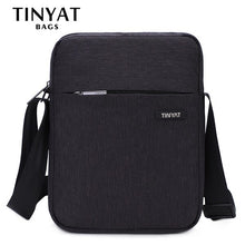 Load image into Gallery viewer, TINYAT Men's Bags Light Canvas Shoulder Bag For 7.9' Ipad Casual Crossbody Bags Waterproof Business Shoulder bag For Men