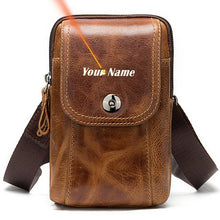 Load image into Gallery viewer, WESTAL men's genuine leather bags men small crossbody bag man handbag men's small/shoulder bag for phone belt sling waist packs