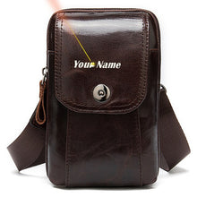 Load image into Gallery viewer, WESTAL men's genuine leather bags men small crossbody bag man handbag men's small/shoulder bag for phone belt sling waist packs